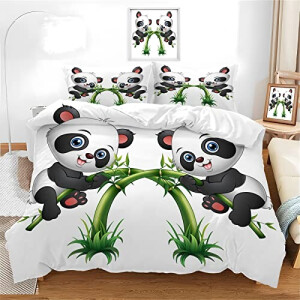 Housse de couette Panda mignon 90x190 cm