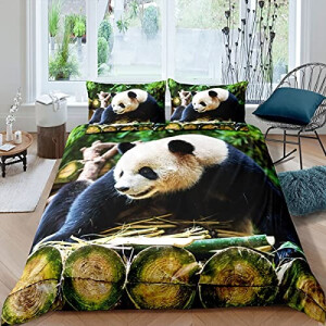 Housse de couette Panda multicolore 140x200 cm 200x200 cm 220x240 cm