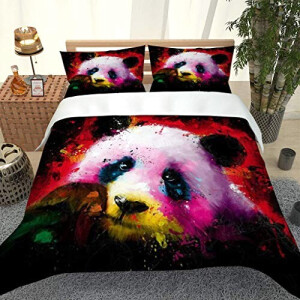 Housse de couette Panda couleur 140x200 cm 200x200 cm 220x240 cm