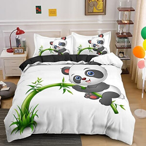 Housse de couette Panda multicolore 140x200 cm