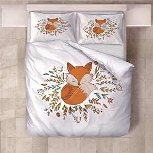 Housse de couette Renard blanc 140x200 cm
