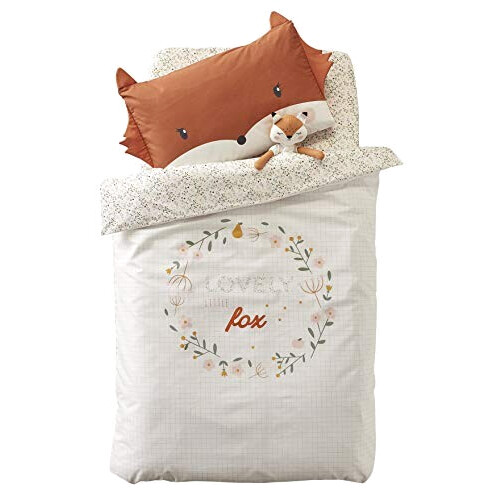 Housse de couette Renard ecru / multico
