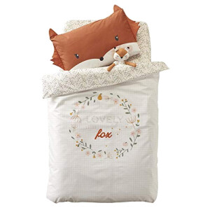 Housse de couette Renard ecru / multico