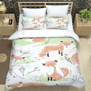 Housse de couette Renard mignon 90x190 cm