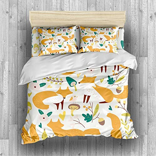 Housse de couette Renard multicolore