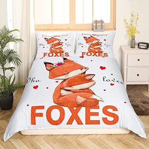 Housse de couette Renard multicolore 140x200 cm 200x200 cm 220x240 cm 240x260 cm