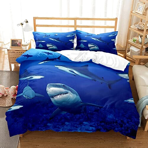 Housse de couette Requin 140x200 cm