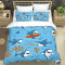 Housse de couette Requin mignon bleu 90x190 cm - miniature