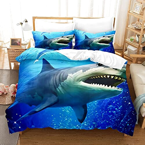 Housse de couette Requin hui 135x200 cm 200x200 cm 220x240 cm