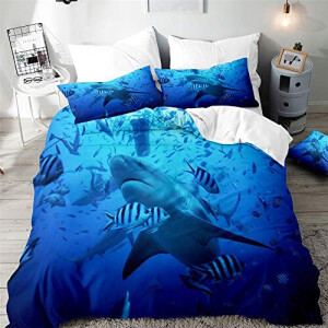 Housse de couette Requin poisson tropical 90x190 cm 140x200 cm 200x200 cm 220x240 cm 240x260 cm