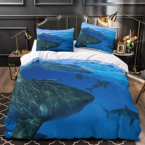 Housse de couette Requin d shark- 135x200 cm 200x200 cm 220x240 cm variant 1 