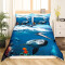 Housse de couette Requin multicolore 140x200 cm 200x200 cm 220x240 cm - miniature