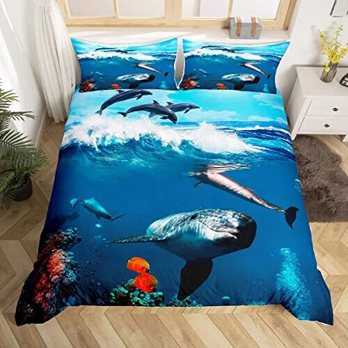 Housse de couette Requin multicolore 140x200 cm 200x200 cm 220x240 cm variant 1 