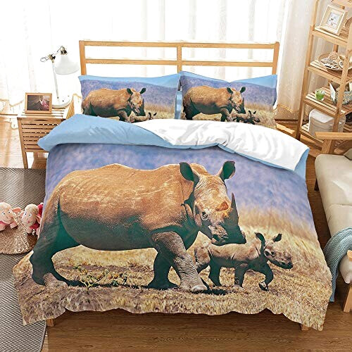 Housse de couette Rhinocéros 140x210 cm variant 1 