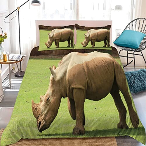 Housse de couette Rhinocéros 100x135 cm