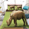 Housse de couette Rhinocéros 100x135 cm - miniature