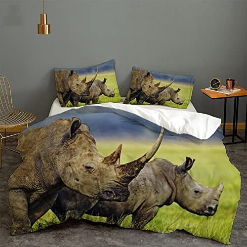 Housse de couette Rhinocéros 100x135 cm