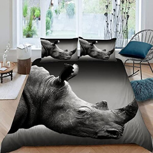 Housse de couette Rhinocéros couleur 140x200 cm