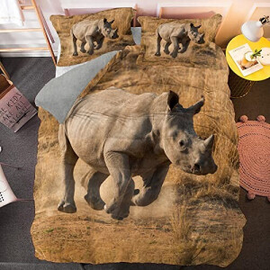 Housse de couette Rhinocéros 160x200 cm