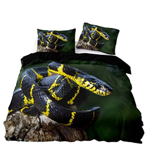 Housse de couette Serpent vert foncé 240x260 cm