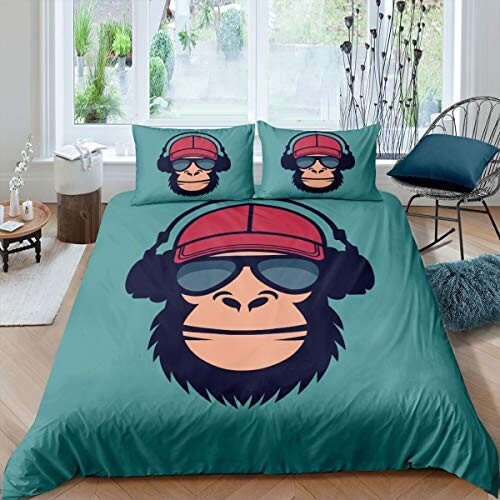 Housse de couette Singe multi 130x200 cm 135x200 cm 200x200 cm 220x240 cm