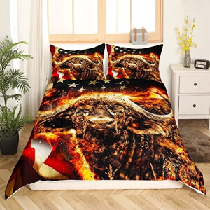 Housse de couette Taureau multicolore 140x200 cm 200x200 cm 220x240 cm 240x260 cm