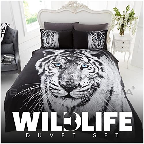Housse de couette Tigre visage de blanc variant 0 