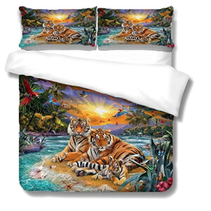 Housse de couette Tigre multicolore 220x240 cm