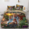 Housse de couette Tigre 135x200 cm 140x210 cm 200x200 cm 220x240 cm 220x260 cm - miniature