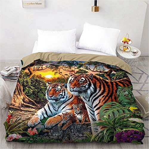 Housse de couette Tigre 135x200 cm 140x210 cm 200x200 cm 220x240 cm 220x260 cm variant 0 