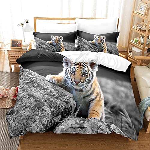 Housse de couette Tigre 200x200 cm