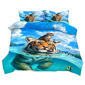 Housse de couette Tigre 200x200 cm