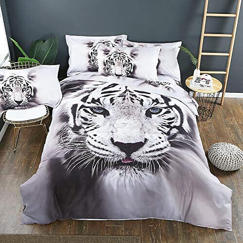 Housse de couette Tigre blanc 220x240 cm