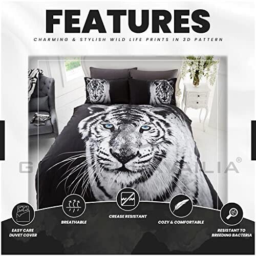 Housse de couette Tigre multicolore variant 1 