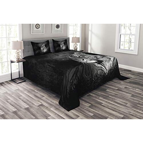 Housse de couette Tigre noir blanc 220x220 cm