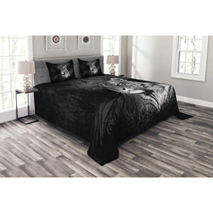 Housse de couette Tigre noir blanc 220x220 cm