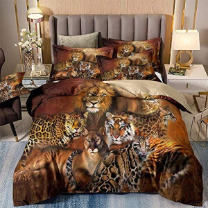 Housse de couette Tigre lion 220x240 cm