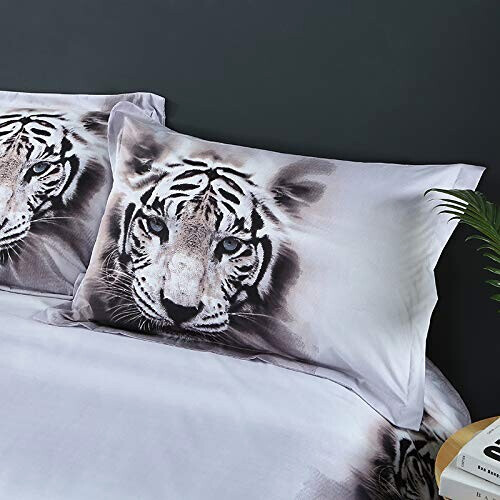 Housse de couette Tigre blanc 135x200 cm 200x200 cm 220x240 cm variant 1 