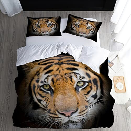Housse de couette Tigre couleur 140x200 cm variant 3 