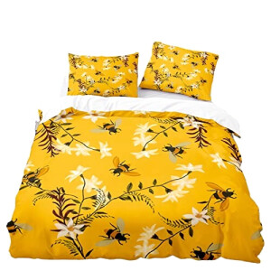 Housse de couette Abeille jaune 140x200 cm 200x200 cm 220x240 cm