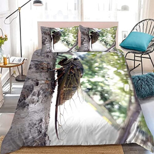 Housse de couette Cigale multicolore 90x190 cm 140x200 cm 200x200 cm 220x240 cm 240x260 cm