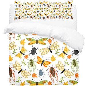 Housse de couette Cigale multicolore 140x200 cm 200x200 cm