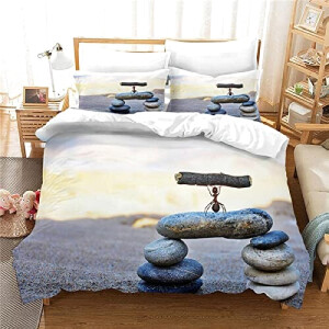 Housse de couette Fourmi s et cailloux 140x200 cm