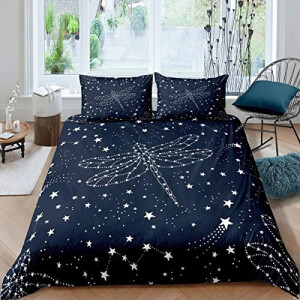 Housse de couette Libellule multicolore 130x200 cm 200x200 cm 220x240 cm
