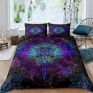 Housse de couette Libellule multicolore 140x200 cm 200x200 cm 220x240 cm 240x260 cm