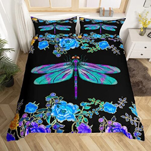 Housse de couette Libellule multicolore 140x200 cm 200x200 cm 220x240 cm