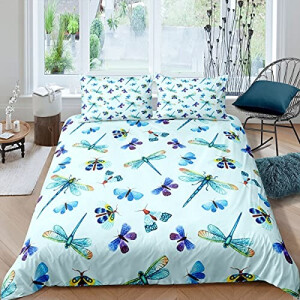 Housse de couette Libellule multicolore 140x200 cm 200x200 cm 220x240 cm