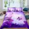 Housse de couette Papillon motif violet 140x200 cm - miniature