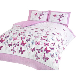 Housse de couette Papillon rose 200x200 cm