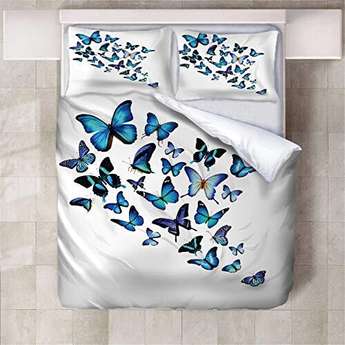 Housse de couette Papillon bleu 240x260 cm variant 1 